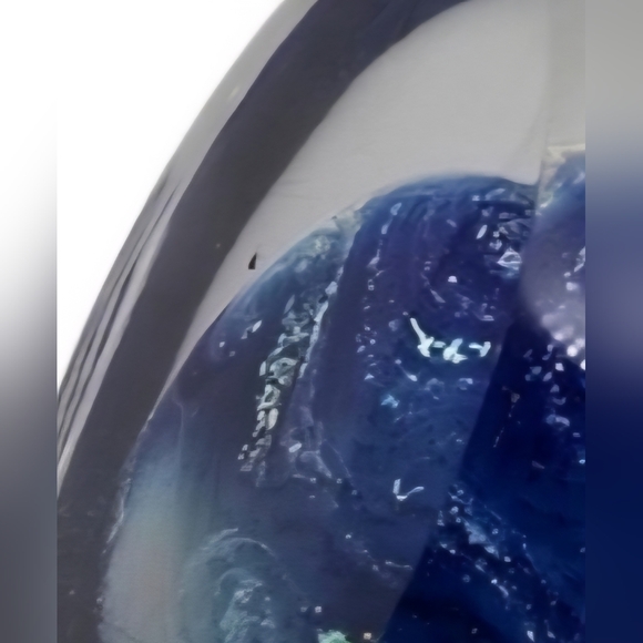 Glass Eye Studieo Blue Planet GES 13 Glass Paper Weight. - Picture 7 of 7